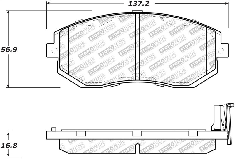 Stoptech 305.15390 | StopTech Street Select Brake Pads Scion FR-S, Front; 2013-2016