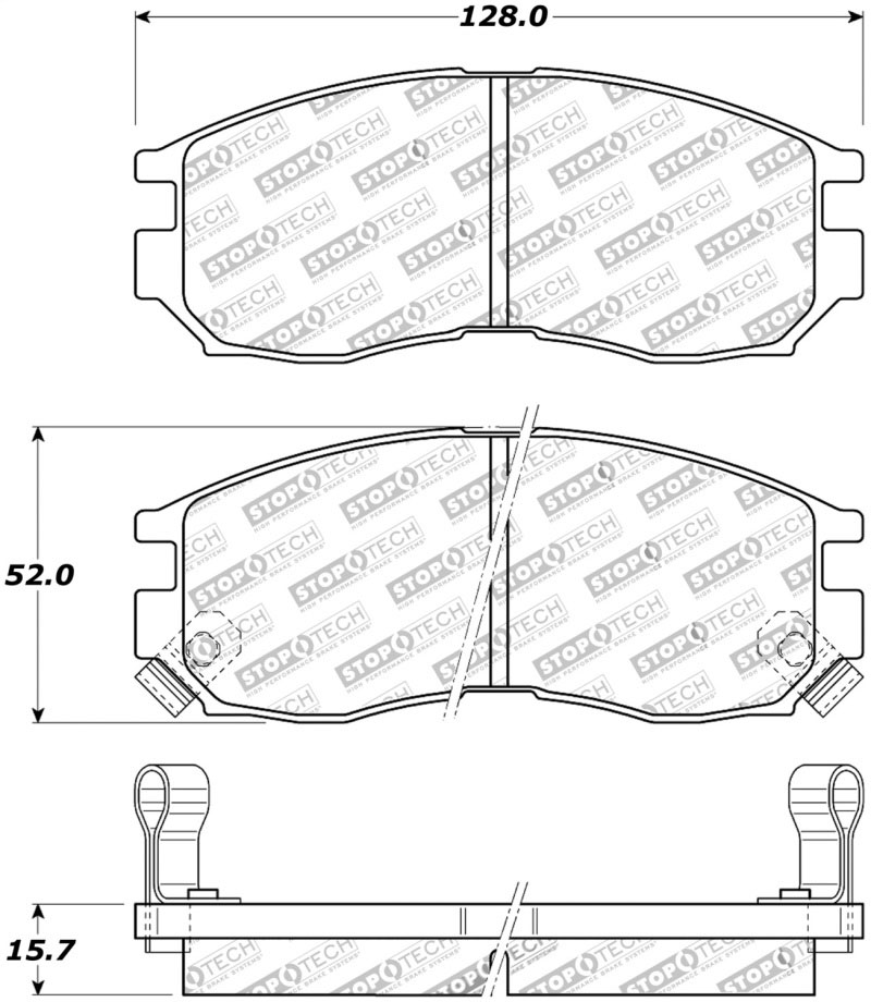 Stoptech 308.04840 | StopTech Street Brake Pads Chrysler Sebring, Front; 1995-2005