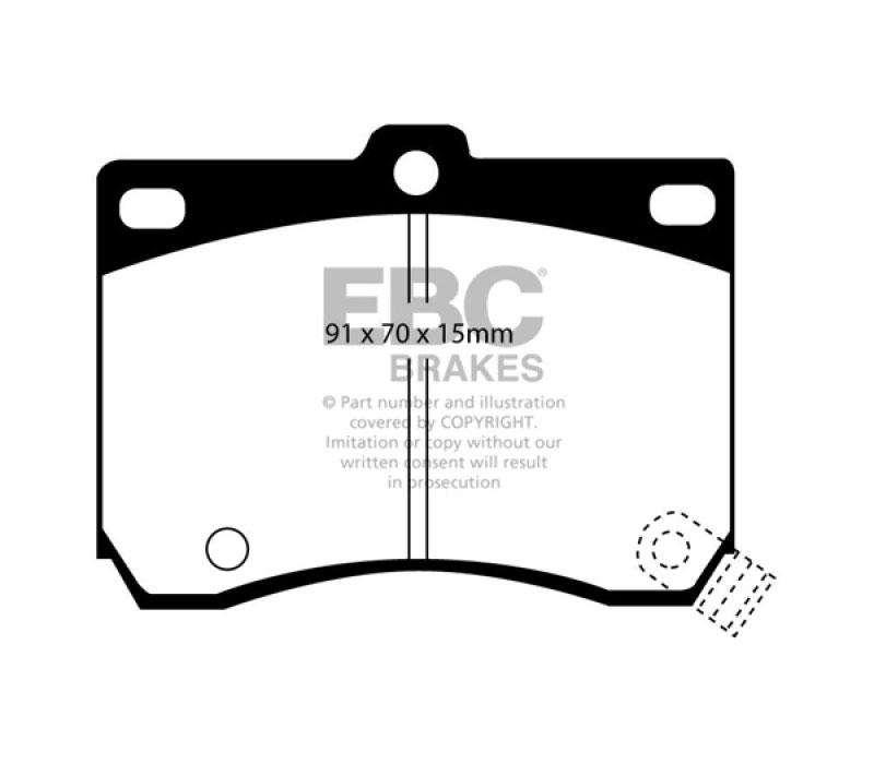 EBC dp2824 | 91-96 Ford Escort 1.8 Greenstuff Front Brake Pads; 1991-1996