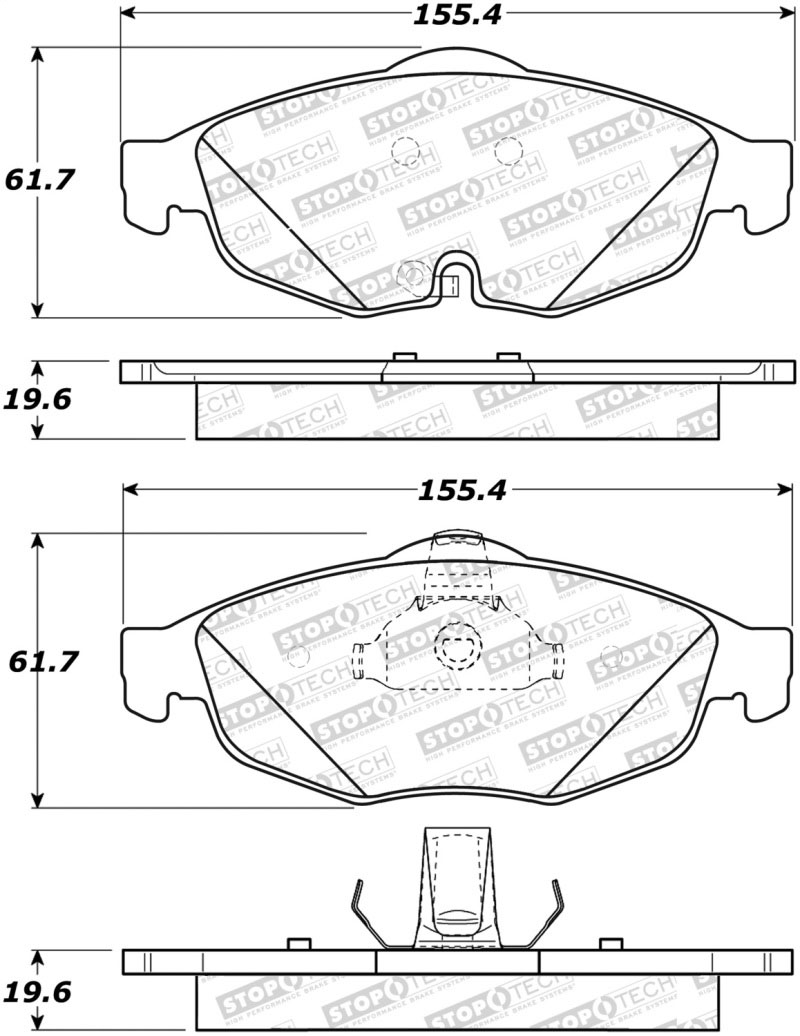 Stoptech 305.08690 | StopTech Street Select Brake Pads Dodge Stratus, Front; 2001-2006