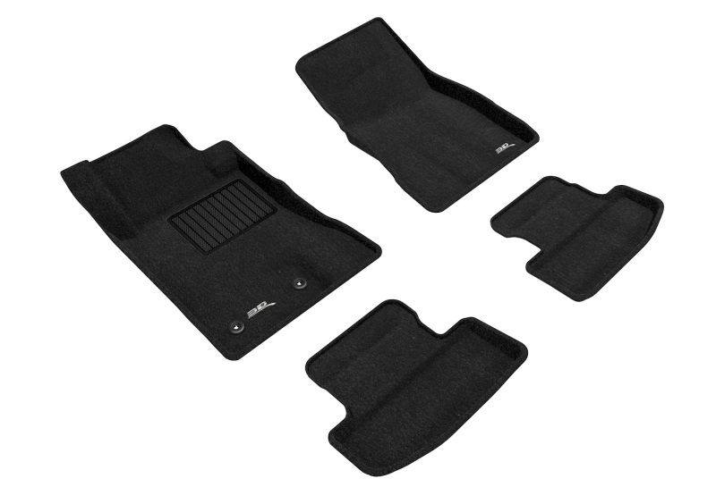 3D Maxpider l1fr08504709 | 15-22 Ford Mustang Elegant 1st 2nd Row (2 Eyelets) - Floor Mat Set (Black); 2015-2022