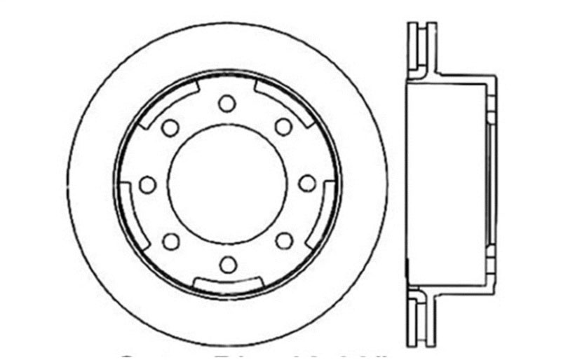 Stoptech 128.66044L | StopTech GMC Sierra 1500 Sport Cross Drilled Brake Rotor, Rear Left; 2004-2004