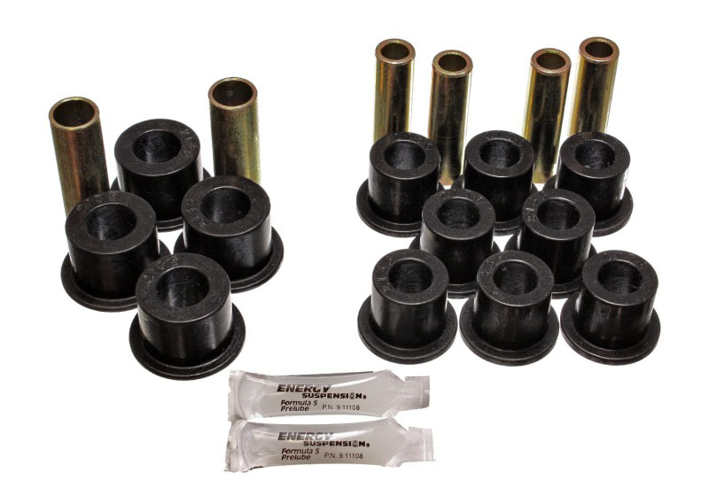 Energy Suspension 7.2102g | 06/86-97 Nissan 720/Hardbody P/U 4WD Black Front Leaf Spring Bushing Set; 1987-1997