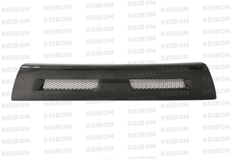 Seibon fg0809mitevox-s | 08-12 Mitsubishi Lancer Evo X Shaved Emblem Carbon Fiber Front Grill does not fit MR model; 2008-2012