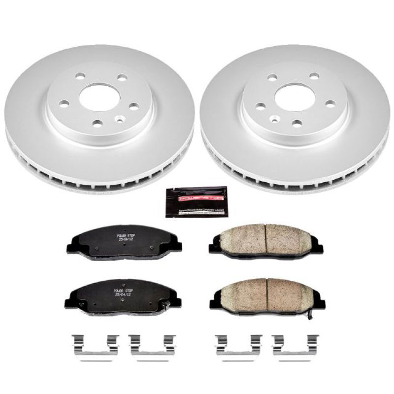 PowerStop crk4721 | Power Stop 08-14 Cadillac CTS Front Z17 Evolution Geomet Coated Brake Kit; 2008-2014