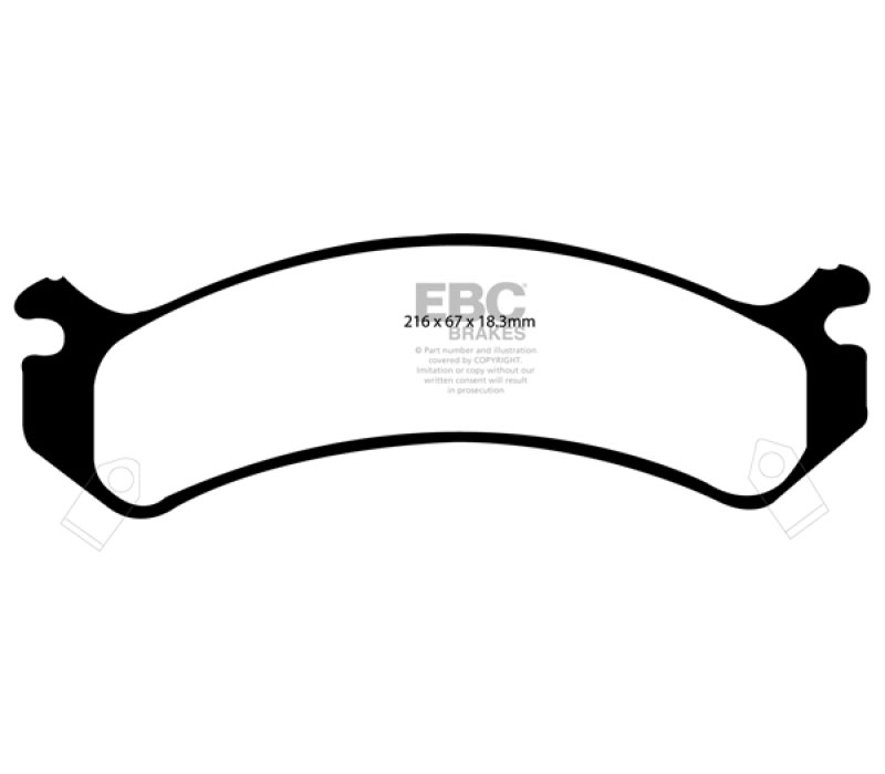 EBC ed91305 | 02 Chevrolet Avalanche 8.1 (2500) Extra Duty Front Brake Pads; 2002-2002