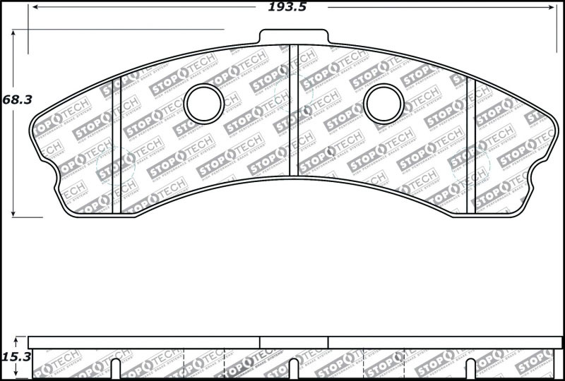 Stoptech 309.11850 | StopTech Sport Brake Pads Chevrolet Corvette Z06 12 Pad Set, Front; 2006-2011