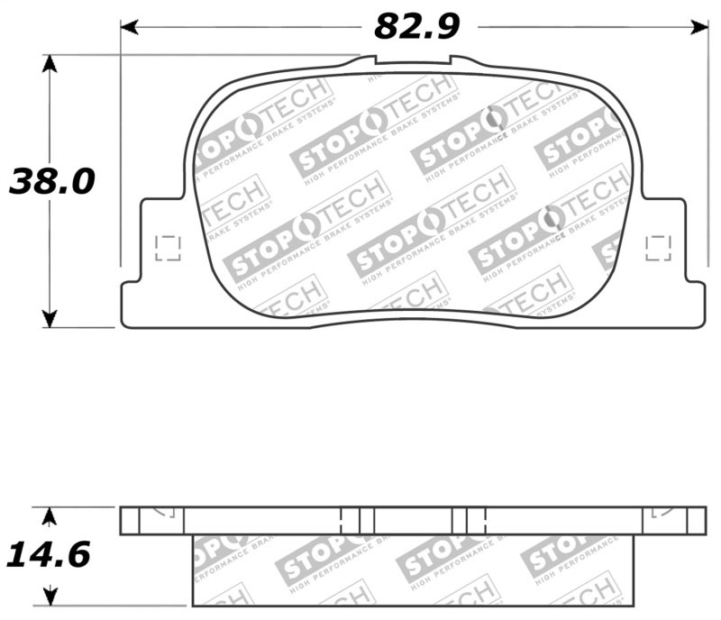 Stoptech 309.08350 | StopTech Sport Brake Pads Lexus ES300, Rear; 2000-2001