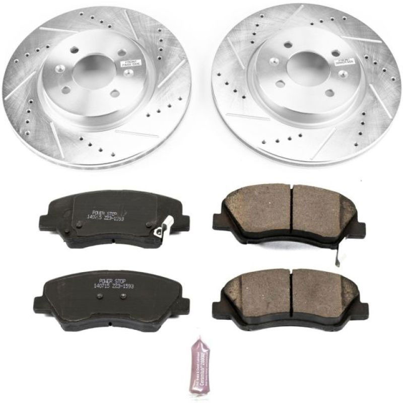 PowerStop k6499 | Power Stop 12-18 Kia Rio Front Z23 Evolution Sport Brake Kit; 2012-2018