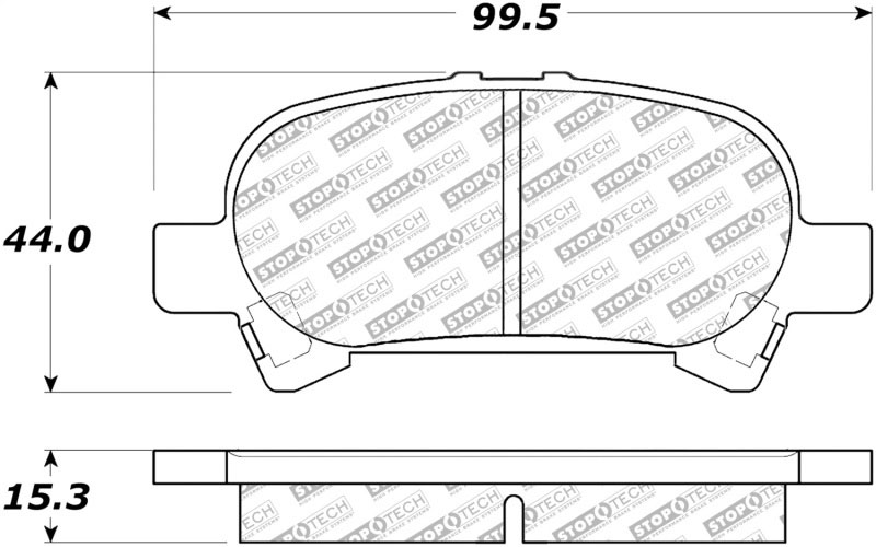 Stoptech 305.08280 | StopTech Street Select Brake Pads Toyota Solara, Rear; 2004-2008