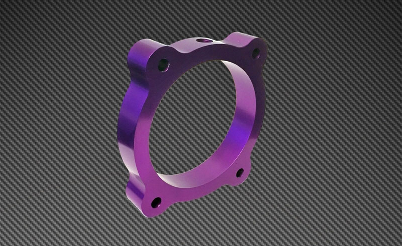 Torque Solution ts-tbs-021pr | Throttle Body Spacer (Purple): Hyundai Genesis V6 3.8L 2013+