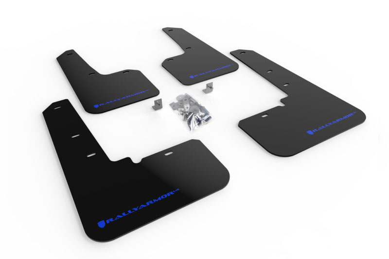 Rally Armor mf66-ur-blk/bl | 20+ Subaru Outback UR Black Mud Flap w/ Blue Logo; 2020-2022