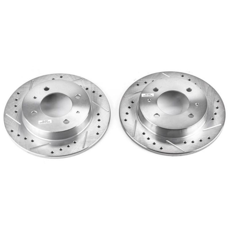 PowerStop jbr774xpr | Power Stop 97-06 Hyundai Elantra Rear Evolution Drilled & Slotted Rotors - Pair; 1997-2006