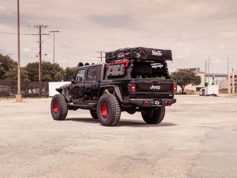 Road Armor 5203r0b | 2020 Jeep Gladiator JT Stealth Rear Winch Bumper (for 9500lb Remote Winch) - Tex Blk; 2020-2024