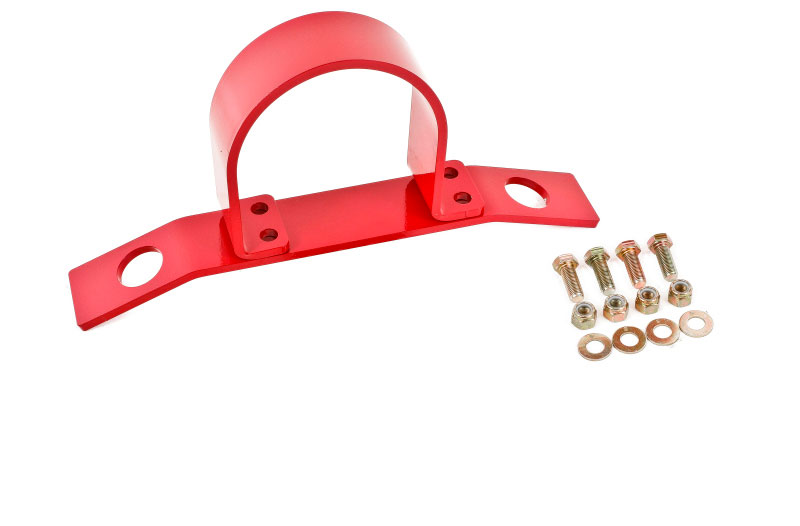 BMR Suspension DSL009R | BMR GTO Bolt-On Driveshaft Safety Loop Red; 2004-2006