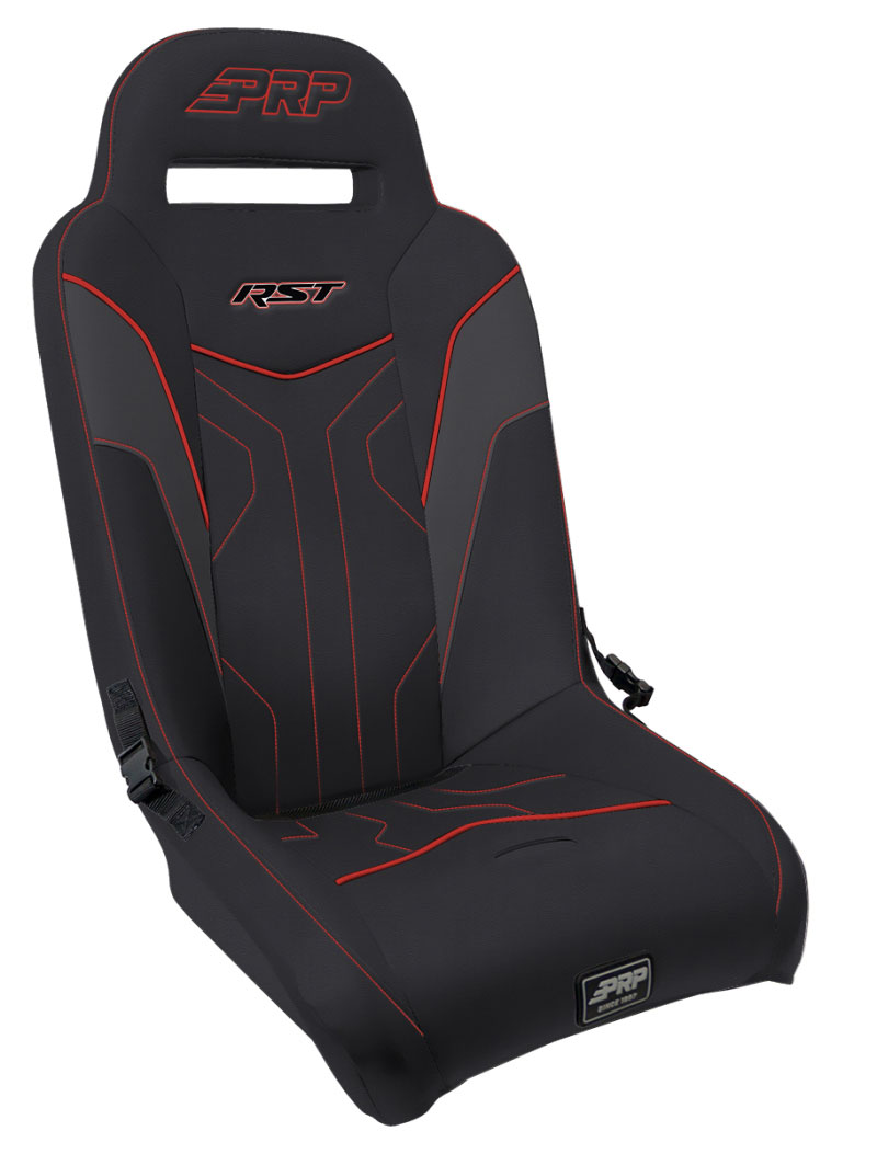 PRP Seats a4101-porxp-204 | PRP Polaris RZR PRO XP/PRO R/Turbo R RST Suspension Seat- Black/Red; 2014-2022