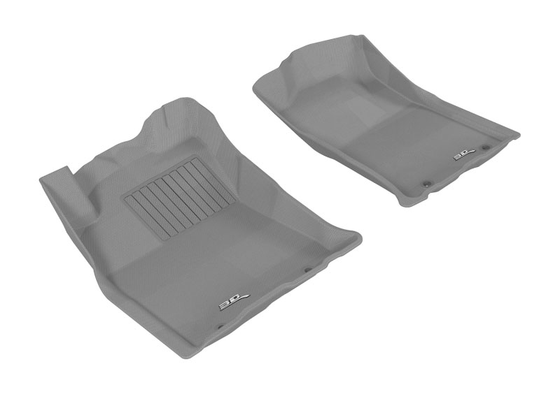 3D Maxpider l1ty09011501 | 3D MAXpider 2012-2015 Toyota Tacoma Double Cab Kagu 1st Row Floormat - Gray; 2012-2015