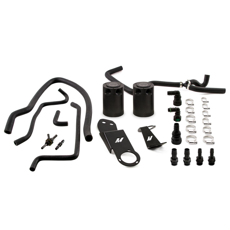 Mishimoto mmbcc-ats4-13sbe | 2013+ Cadillac ATS 2.0T Baffled Oil Catch Can Kit - Black; 2013-2020