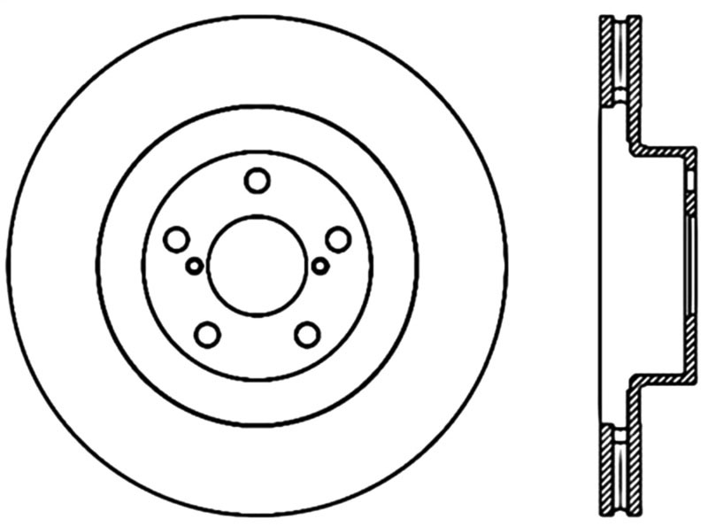 Stoptech 120.47018CRY | StopTech Subaru Outback Premium Cryostop Rotor, Front; 2001-2005