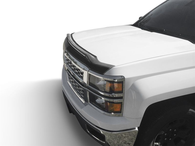 AVS 753062 | 14-15 Chevy Silverado 1500 Aeroskin Low Profile Hood Shield w/ Lights - Black; 2014-2015