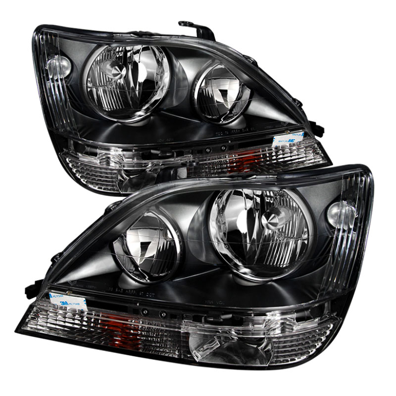 SPYDER 9028243 | Xtune Lexus Rx300 99-03 Halogen Only (Bulbs Not Included) Crystal Headlights Black PRO-JH-LRX99-BK; 1999-2003