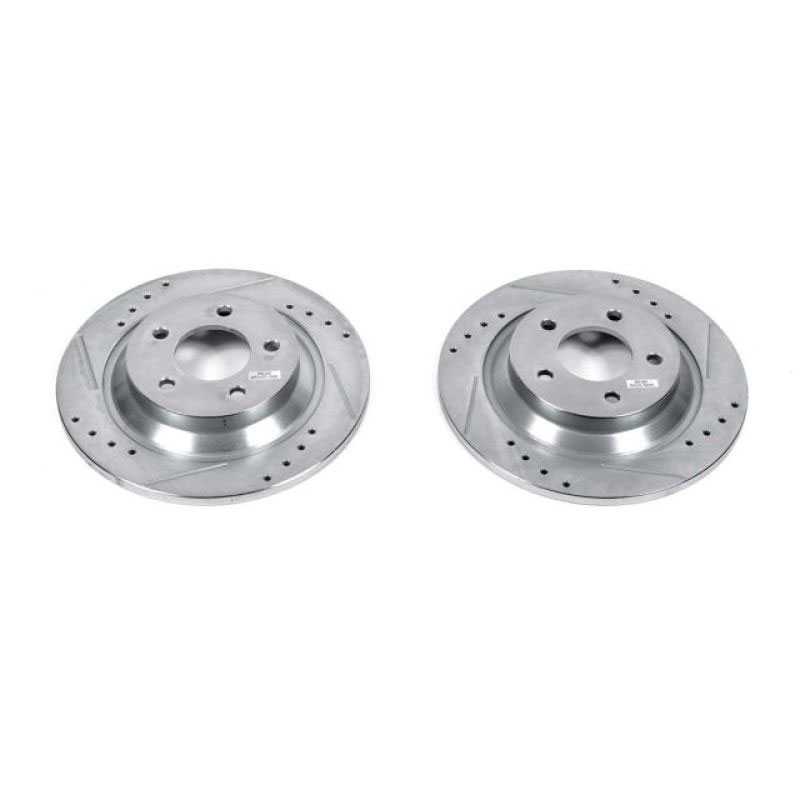 PowerStop jbr1356xpr | Power Stop 06-10 Mazda 5 Rear Evolution Drilled & Slotted Rotors - Pair; 2006-2010