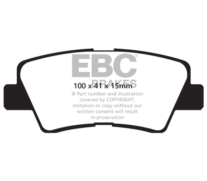 EBC dp32031c | 09-11 Hyundai Azera 3.3 Redstuff Rear Brake Pads; 2009-2011