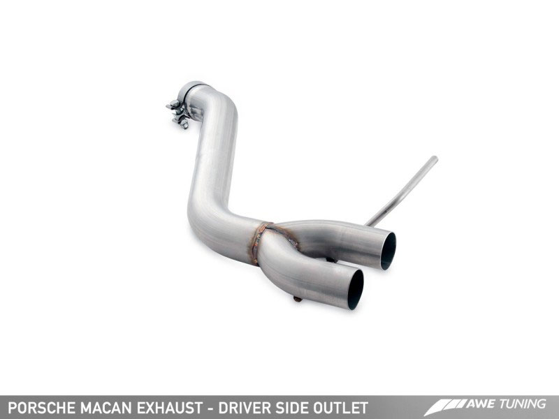 AWE Tuning 3020-42040 | Porsche Macan Turbo 3.6L Turbo Track Edition Exhaust System - Chrome Silver 102mm Tips; 2014-2017