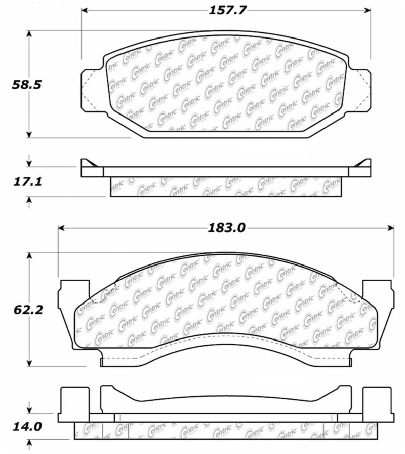 Stoptech 319005 | StopTech 73-86 Ford Bronco Front Truck & SUV Brake Pad; 1973-1986