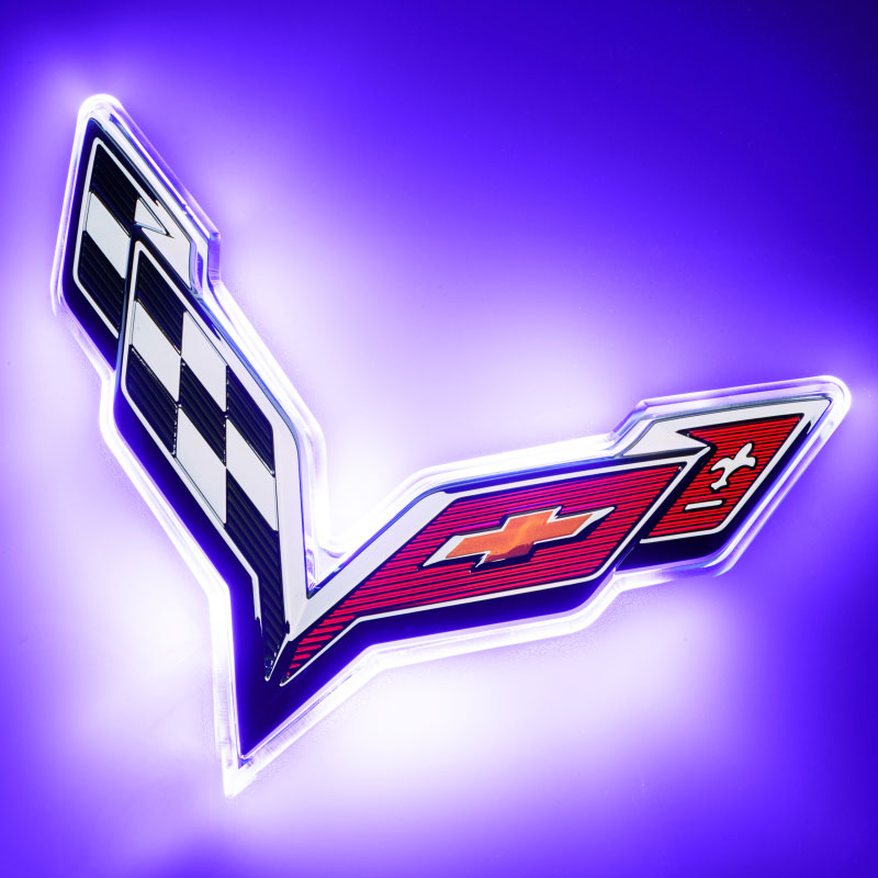 Oracle Lighting 3633-007 | Oracle Corvette C7 Rear Illuminated Emblem - UV/Purple; 2014-2017