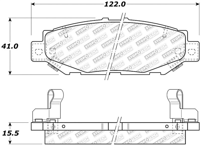 Stoptech 305.05720 | StopTech Street Select Brake Pads Lexus GS300, Rear; 1993-1997