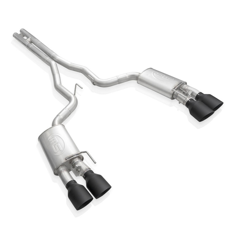 Stainless Works gt500cbhfclb | 2020 Ford GT500 Legend Catback H-Pipe Exhaust Factory Connect - Black Tips; 2020-2022