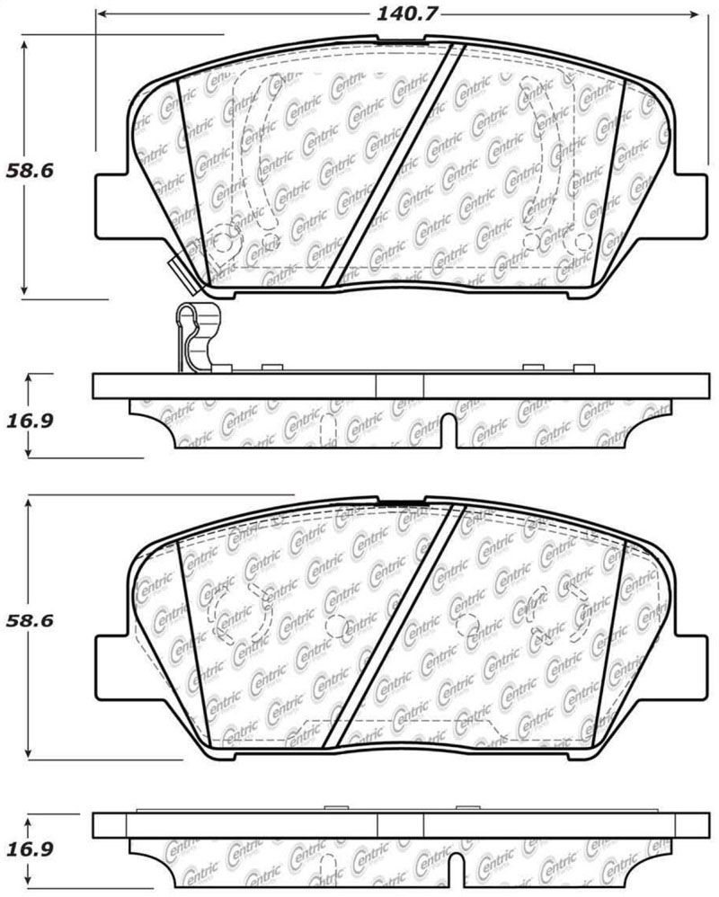 Stoptech 309.14130 | StopTech Sport Brake Pads Hyundai Genesis Coupe 3.8, Front; 2010-2016