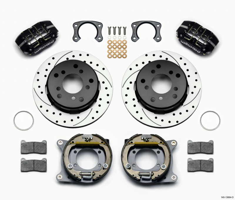 Wilwood 140-13664-d | Dynapro Lug Mount P/S Park Brake Kit Drilled Big Ford New 2.38in Off Bronco 5 x 5.50; 1965-1977