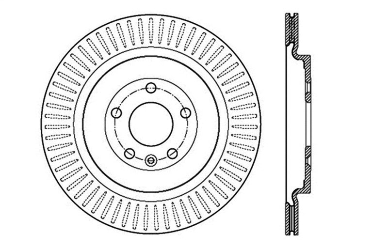 Stoptech 127.65137R | StopTech Ford Explorer Sport Drilled/Slotted Rotor, Rear Right; 2013-2017