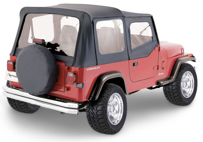 Rampage 68115 | 1976-1983 Jeep CJ5 Complete Top - Black Denim; 1976-1983