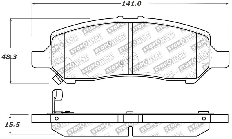 Stoptech 309.16470 | StopTech Sport Brake Pads Dodge Dart, Rear; 2013-2016