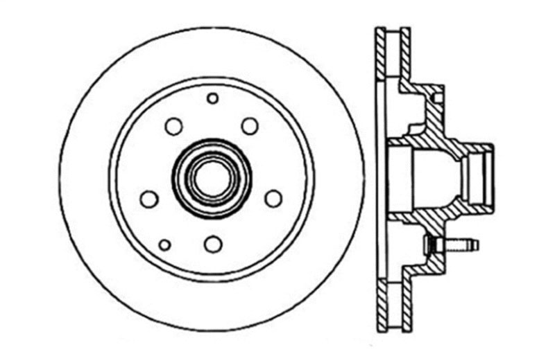 Stoptech 128.66025L | StopTech GMC C1500 Sport Cross Drilled Brake Rotor, Front Left; 1995-1999