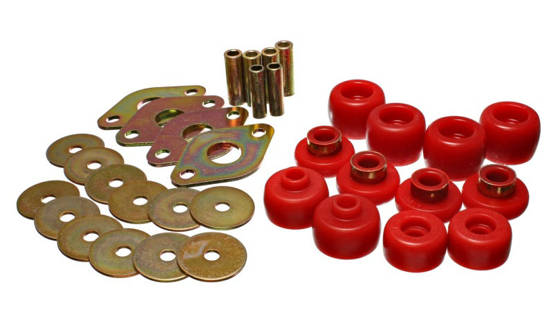 Energy Suspension 8.4105r | 93-98 Toyota T100 Red Body Cab Mount Set; 1993-1998