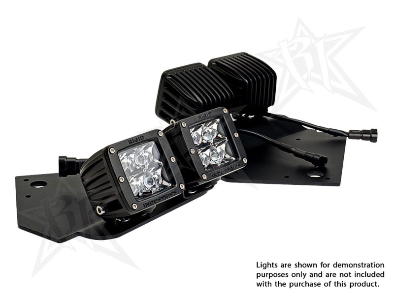 Rigid Industries 40235 | Ford Raptor - Fog Light Brackets - Mounts 4 Dually/D2 Lights; 2010-2014