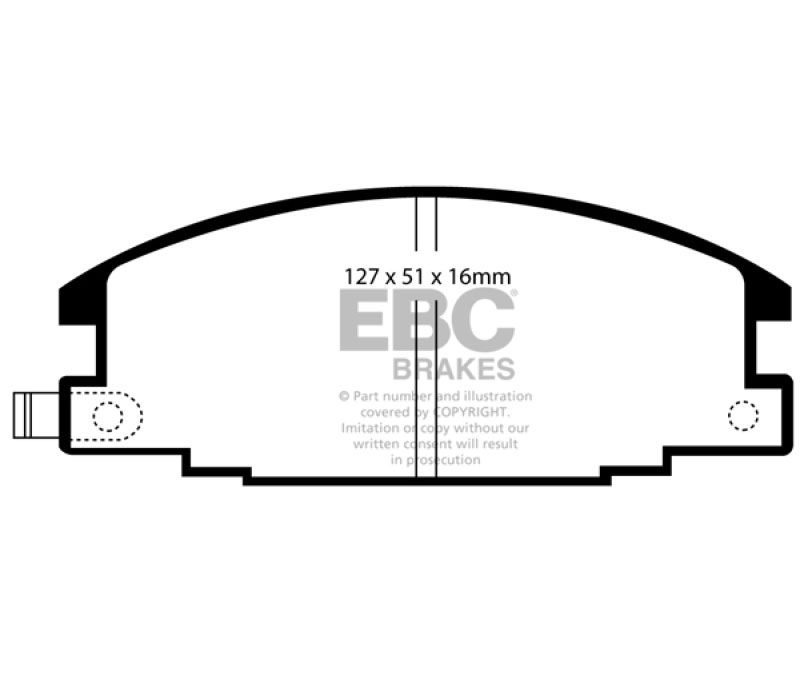 EBC ud363 | 94-95 Honda Passport 2.6 Ultimax2 Front Brake Pads; 1994-1995