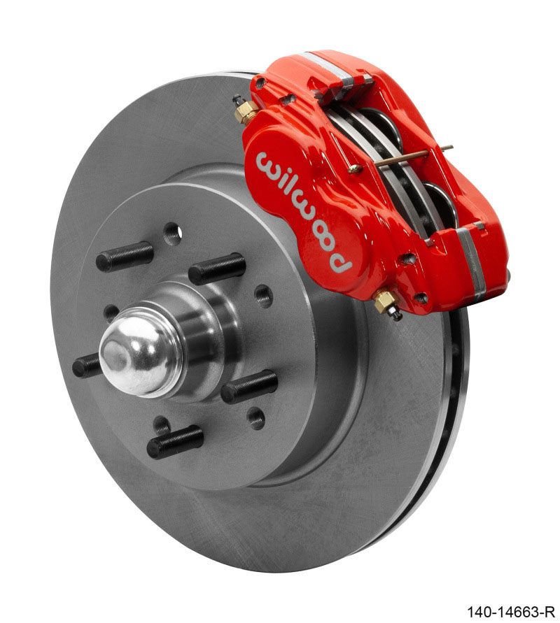 Wilwood 140-14663-r | Forged Dynalite-M Front Kit 11.5in Red 1 PC Rotor&Hub 58-64 Impala 63-64 Corvette; 1958-1964