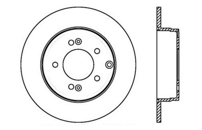 Stoptech 127.51021L | StopTech Kia Optima Sport Drilled/Slotted Rotor, Rear Left; 2011-2016