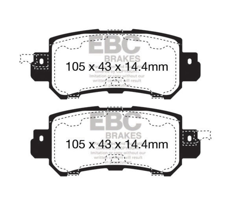 EBC dp42135r | 12+ Mazda CX-5 2 Yellowstuff Rear Brake Pads; 2012-2023