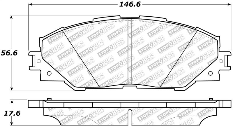 Stoptech 305.12110 | StopTech Street Select Brake Pads Pontiac Vibe, Front; 2009-2010