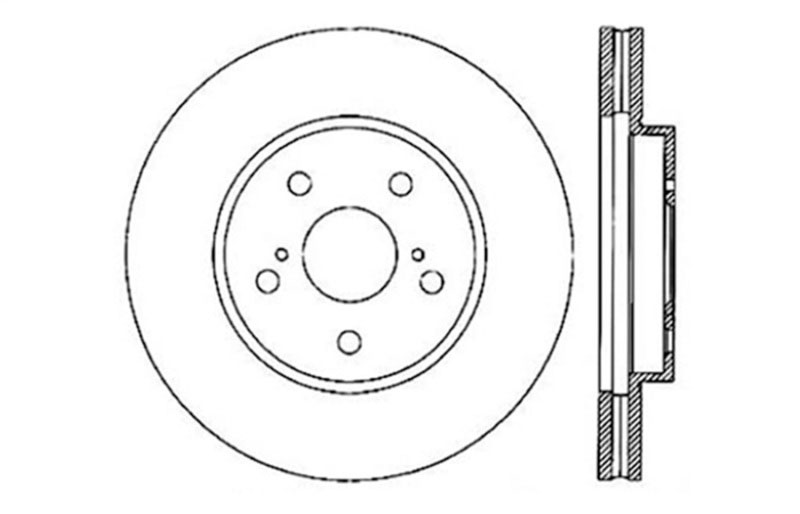 Stoptech 128.44125L | StopTech Lexus IS250 Sport Cross Drilled Brake Rotor, Front Left; 2006-2015