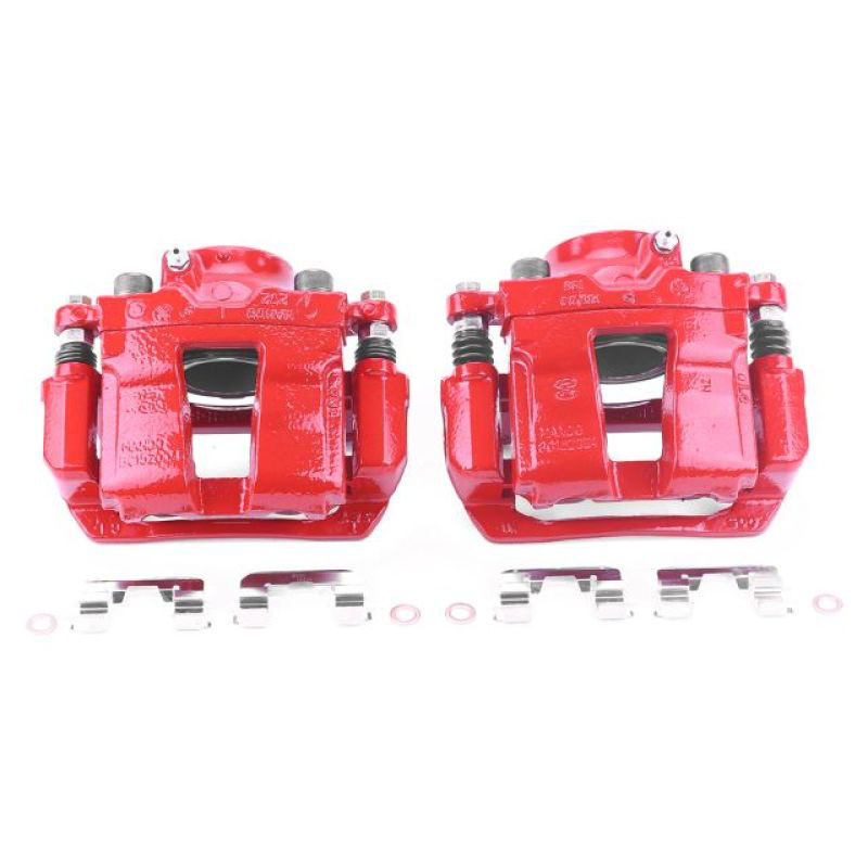 PowerStop s6460 | Power Stop 11-15 Hyundai Sonata Front Red Calipers w/Brackets - Pair; 2011-2015