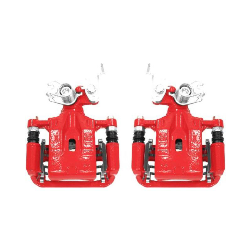 PowerStop s5002 | Power Stop 06-12 Ford Fusion Rear Red Calipers w/Brackets - Pair; 2006-2012