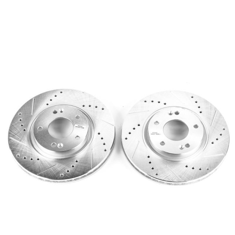 PowerStop jbr1324xpr | Power Stop 06-15 Hyundai Sonata Front Evolution Drilled & Slotted Rotors - Pair; 2006-2015