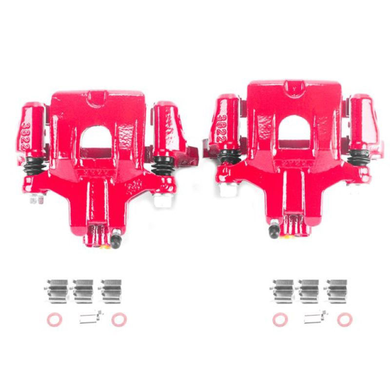 PowerStop s2598 | Power Stop 00-04 Toyota Avalon Rear Red Calipers w/Brackets - Pair; 2000-2004